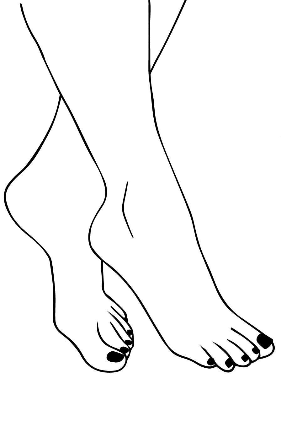 Feet coloring pages