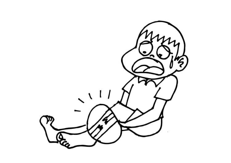 Coloring page broken leg