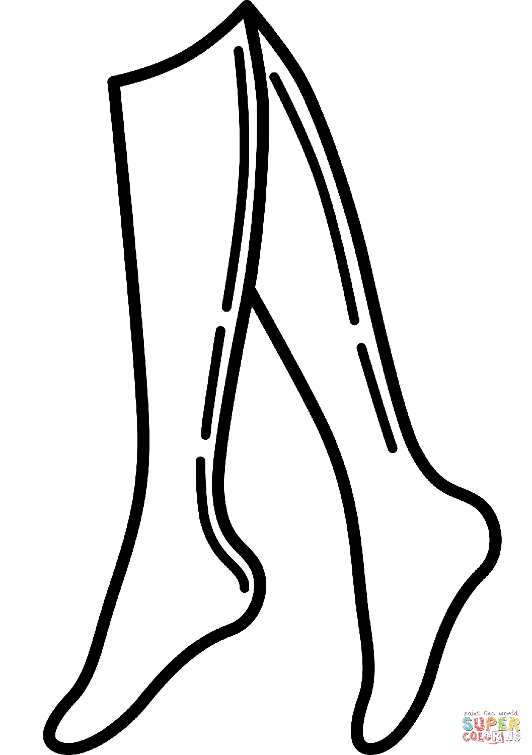 Leg coloring page free printable coloring pages