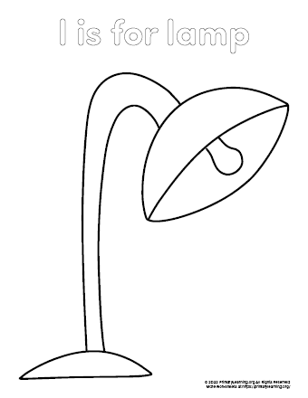 Lamp coloring page