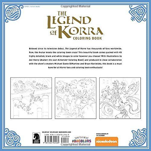 Dark horse the legend of korra adult coloring book galactic toys collectibles