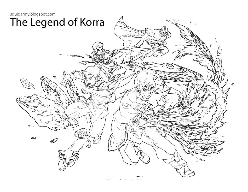 The legend of korra coloring pages printable for free download