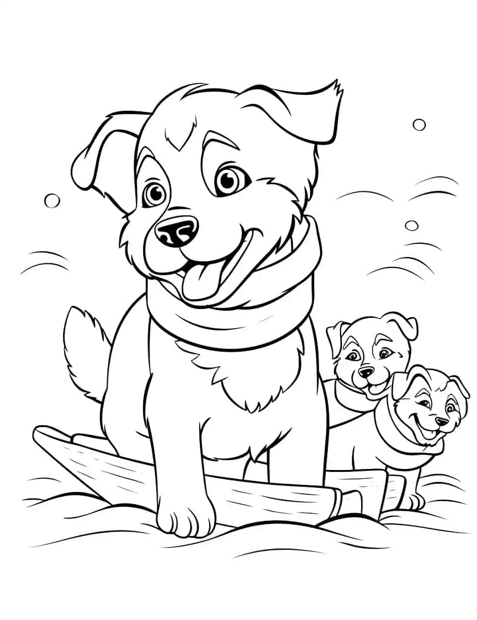 Dog coloring pages free printable sheets