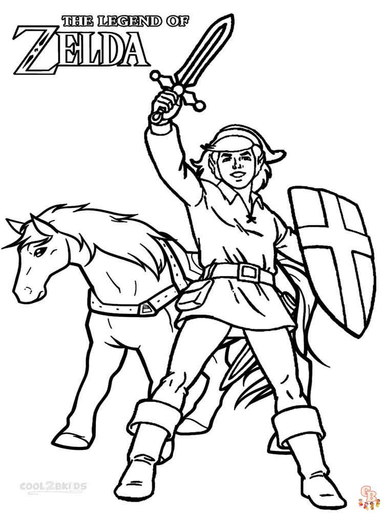 Printable zelda coloring pages free for kids and adults