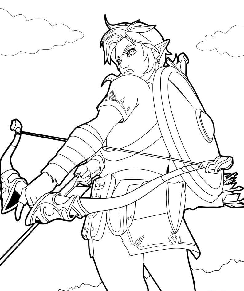 The legend of zelda coloring pages for free printable