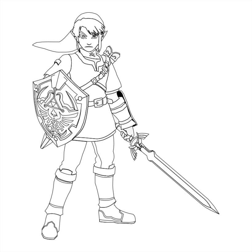 The legend of zelda coloring pages pictures free printable