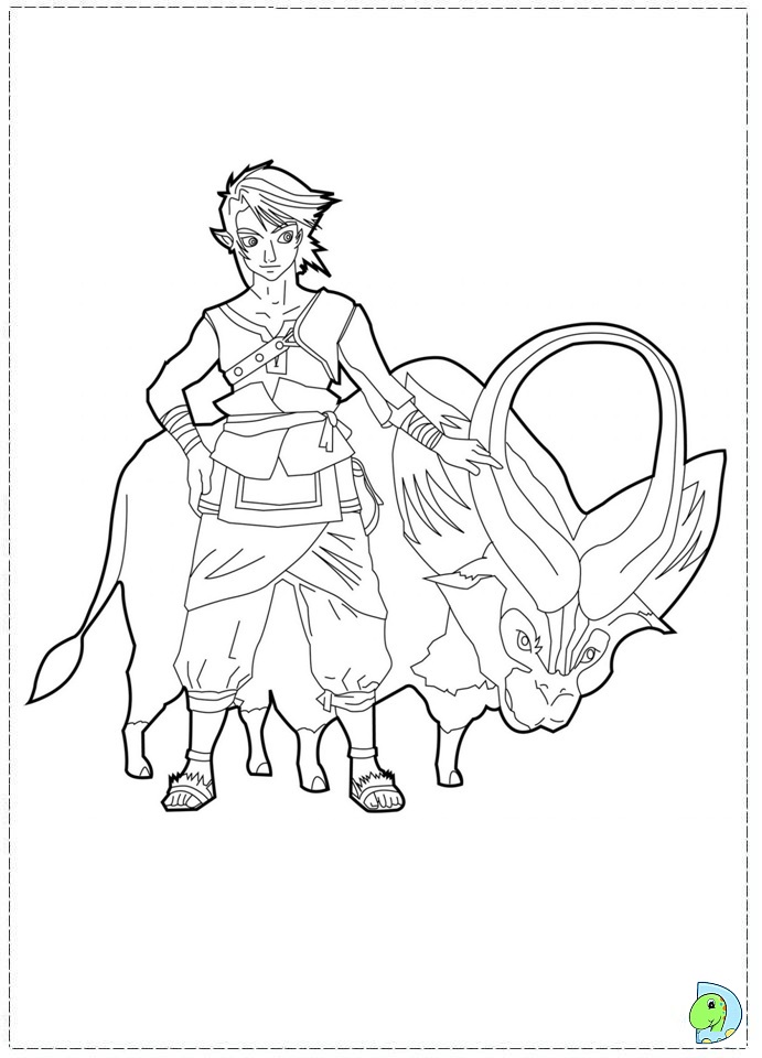 The legend of zelda coloring page