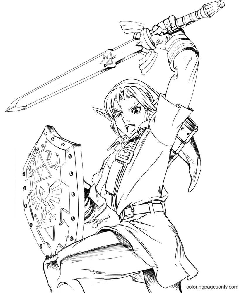 Zelda coloring pages printable for free download