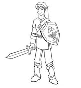 The legend of zelda coloring pages free coloring pages