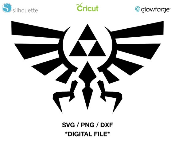 Hylian crest triforce the legend of zelda svg cut file