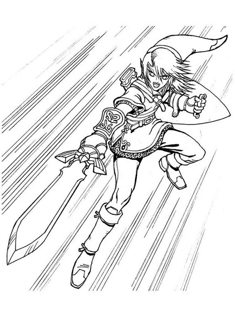 The legend of zelda coloring pages