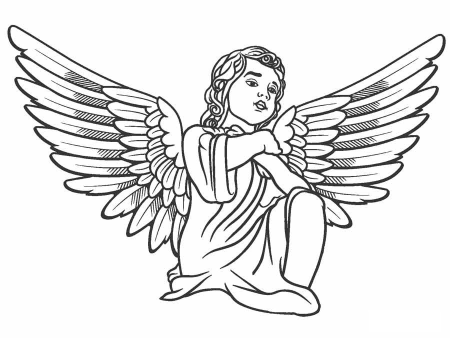 Angel coloring pages printable for free download