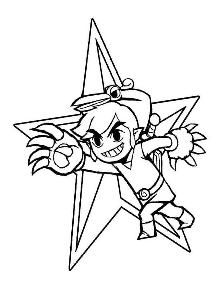 The legend of zelda coloring pages