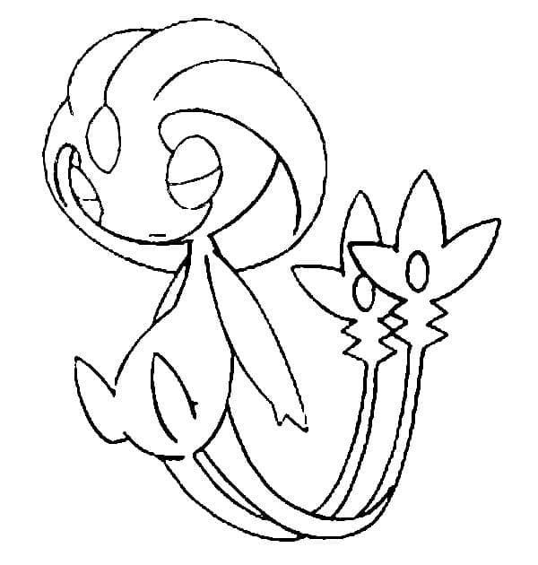 Legendary pokemon uxie coloring page