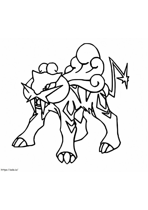 Pokemon raikou coloring page