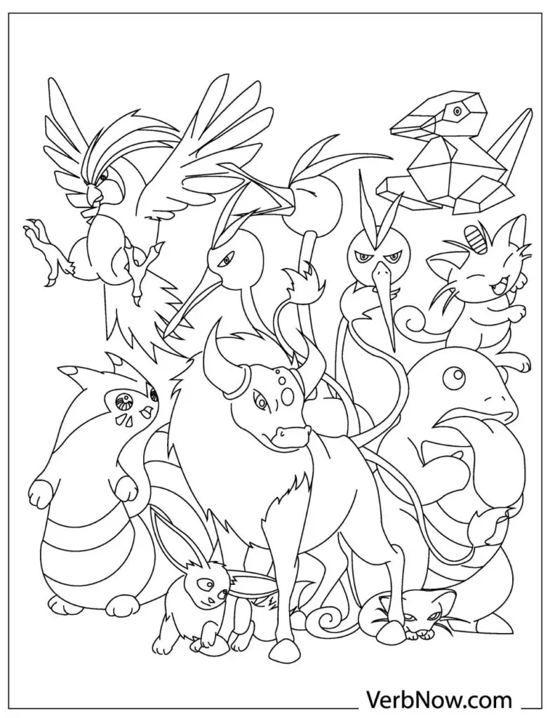 Free pokemon coloring pages for download printable pdf