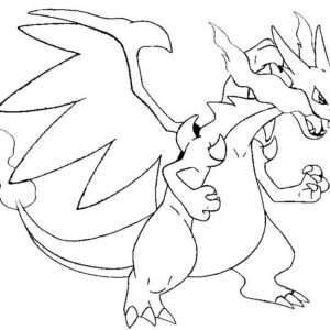 Mega pokemon coloring pages printable for free download