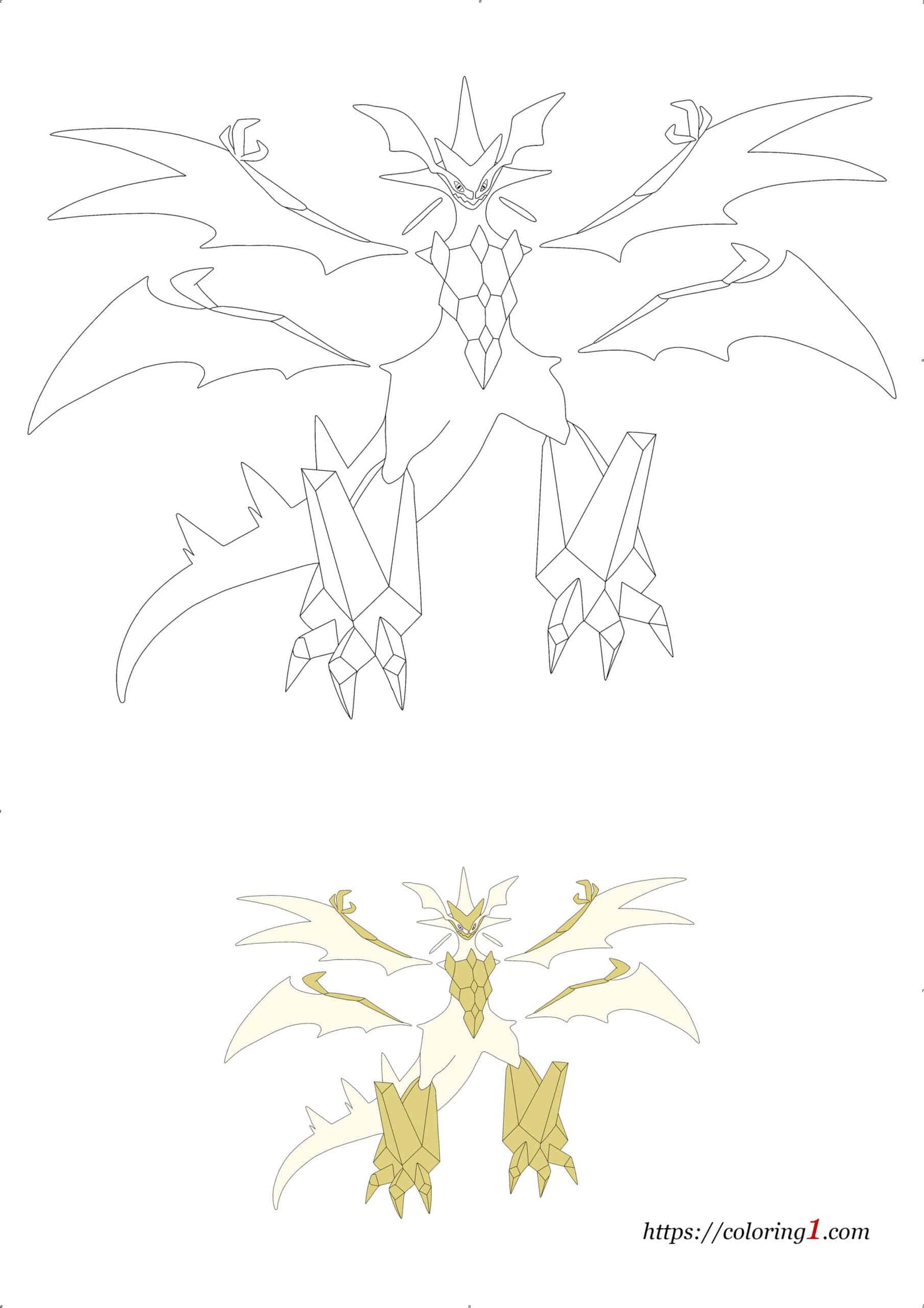 Pokemon ultra necrozma coloring pages