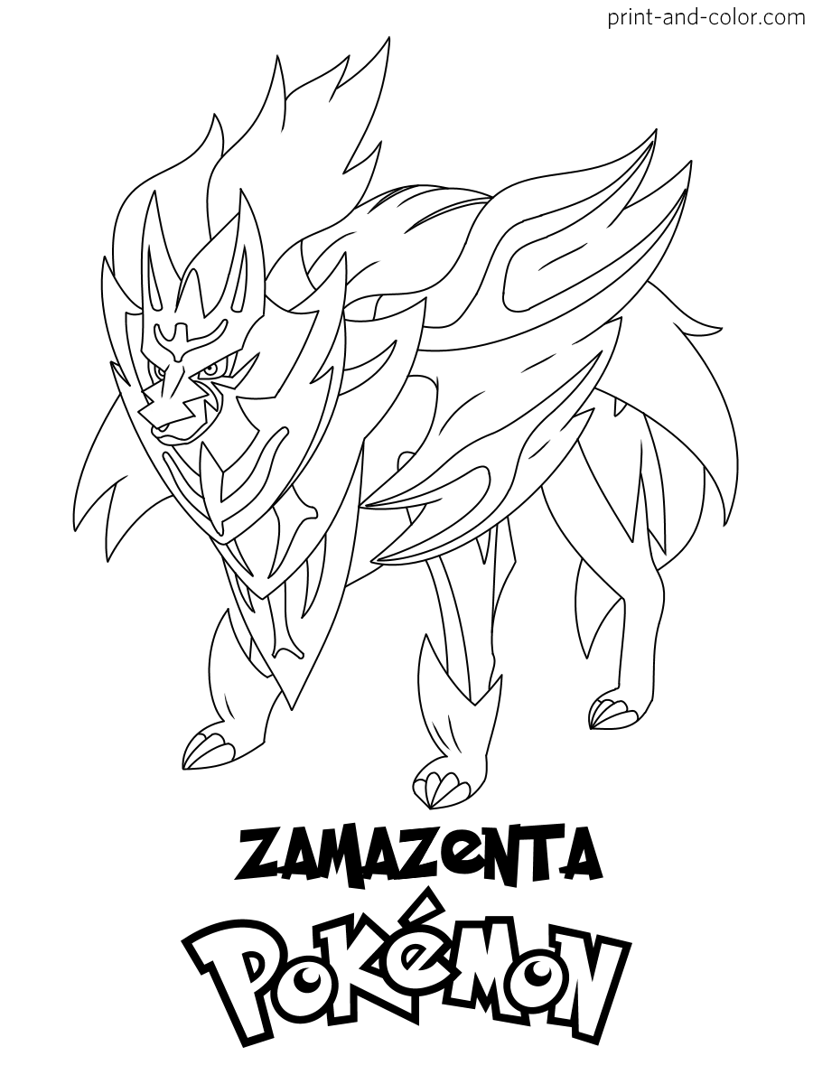 Pokemon sword and shield coloring pages print and color