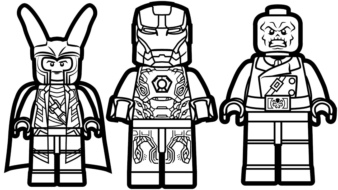 Lego superhero coloring pages