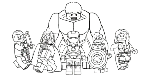 Lego toys avengers coloring page