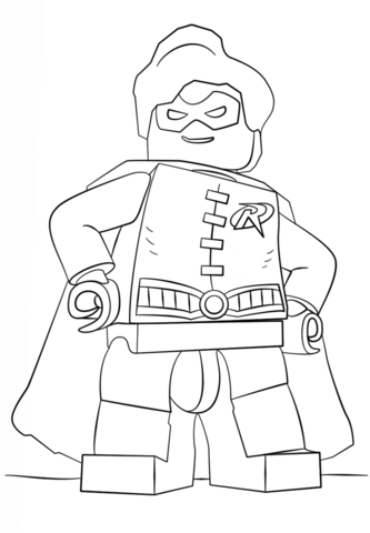 Lego robin coloring page free printable coloring pages