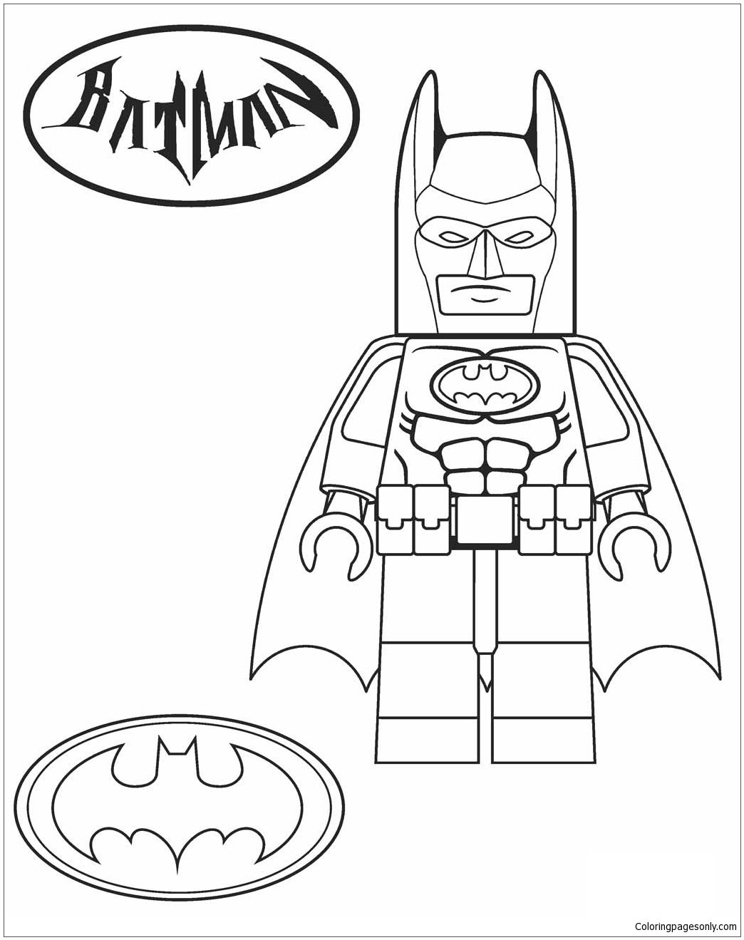 Lego batman coloring page