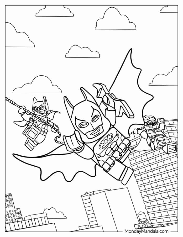 Lego batman coloring pages free pdf printables