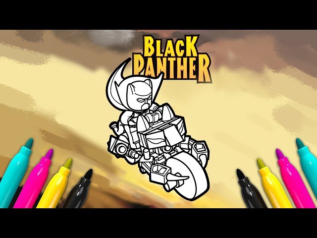 Marvel black panther coloring page lego super hero ics