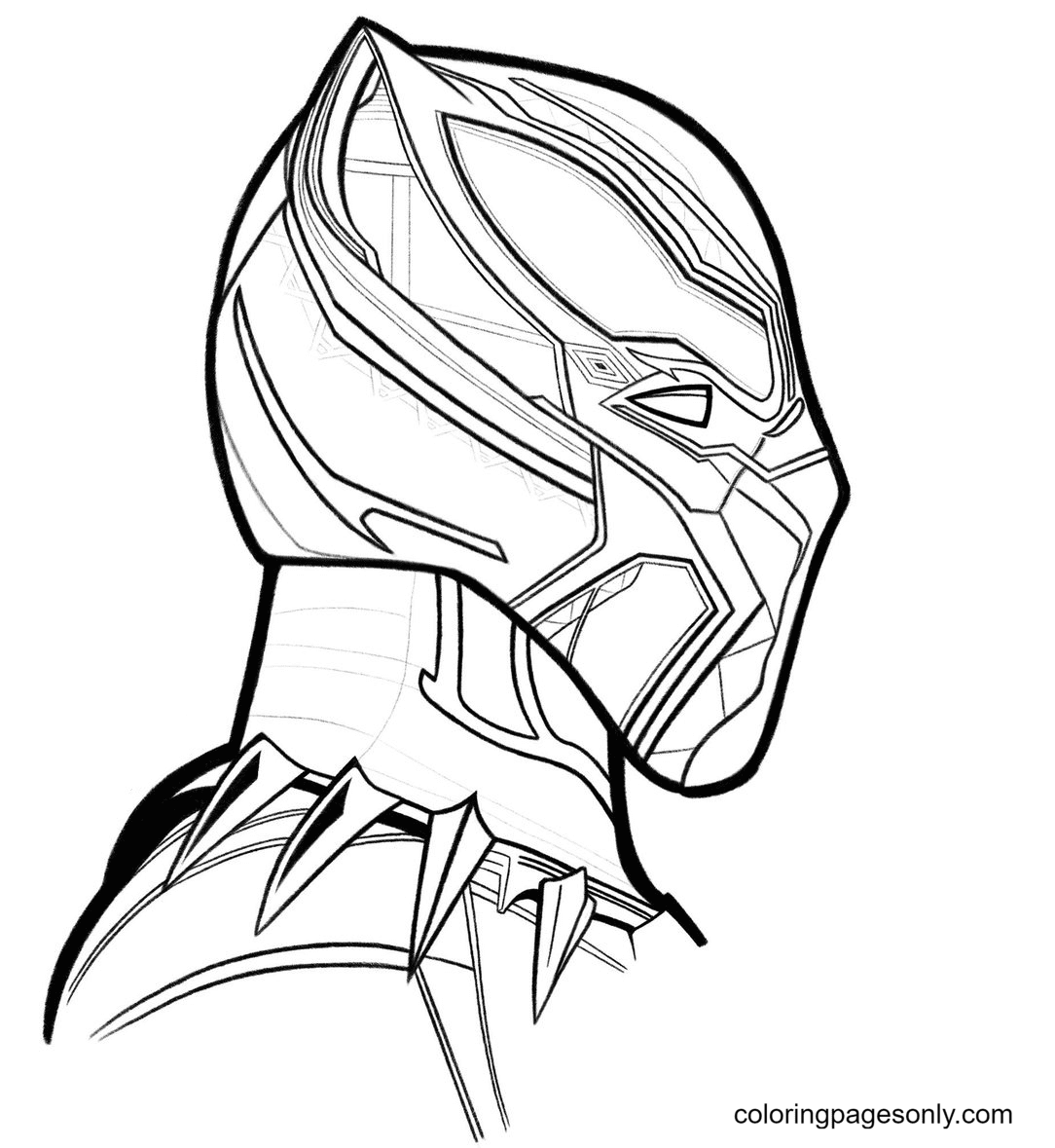 Black panther coloring pages printable for free download