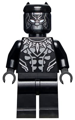 Lego marvel superheroes black panther minifigure with royal talon fighter and black cape toys games