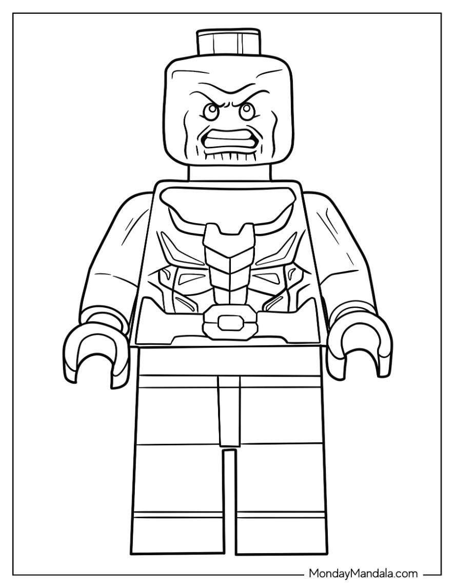 Thanos coloring pages free pdf printables