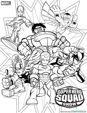 Marvel coloring pages