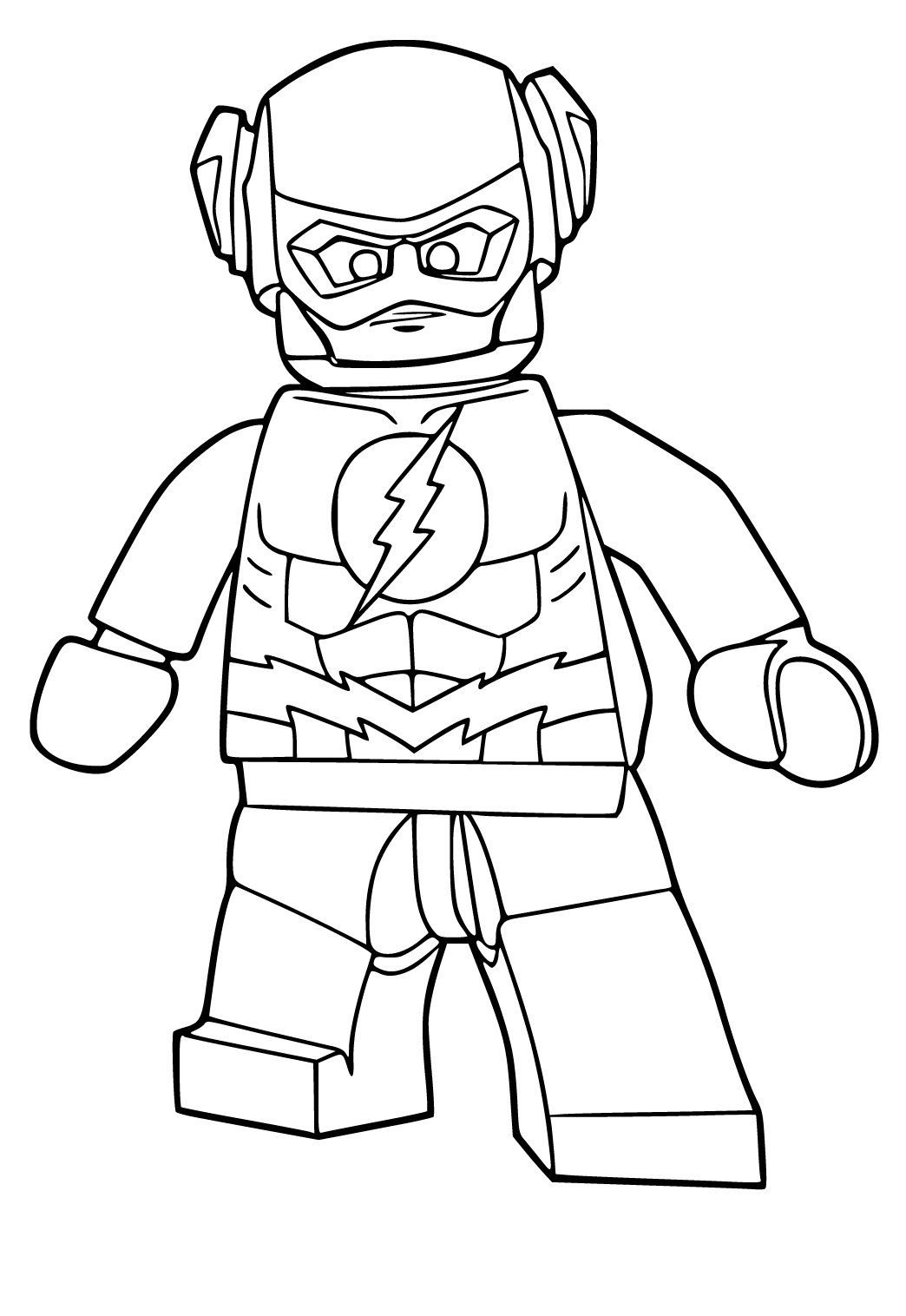 Free printable the flash lego coloring page for adults and kids