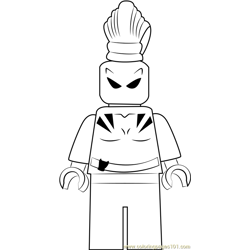 Lego the flash coloring page for kids