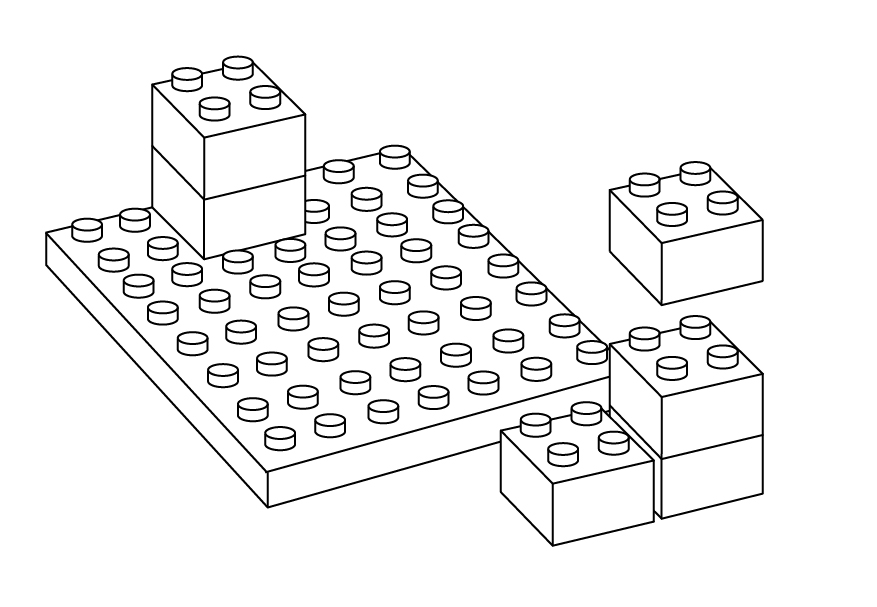 Lego brick coloring page lego blocks coloring pages