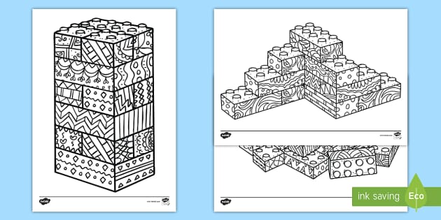 Building brick mindfulness louring pages teacher made