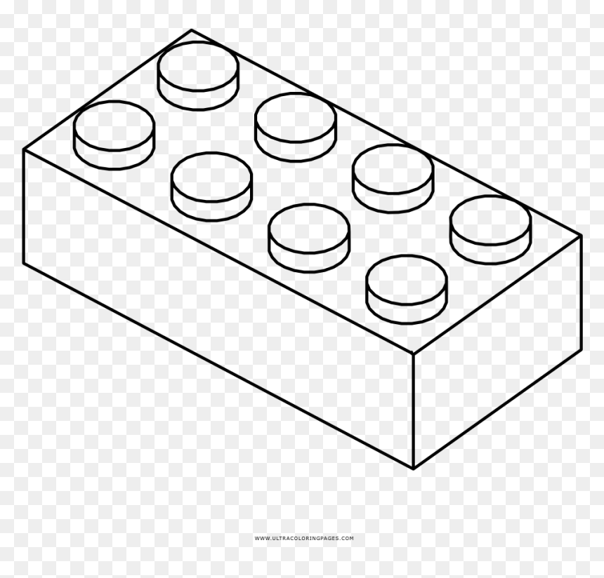 Lego brick coloring page