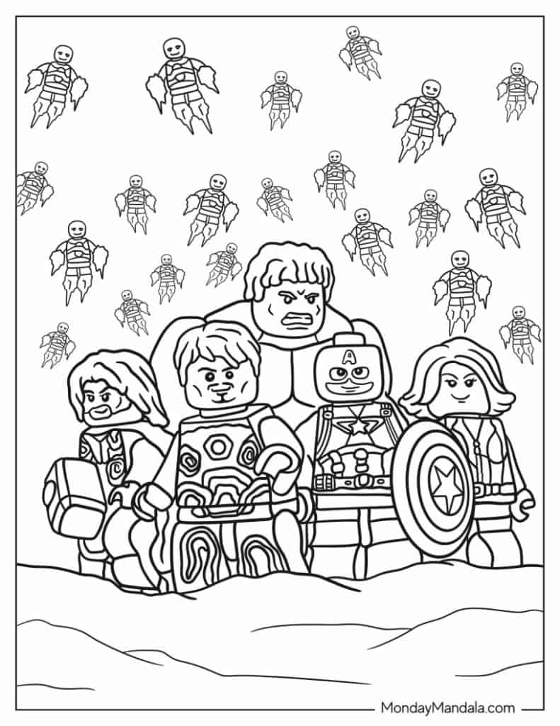 Lego coloring pages free pdf printables