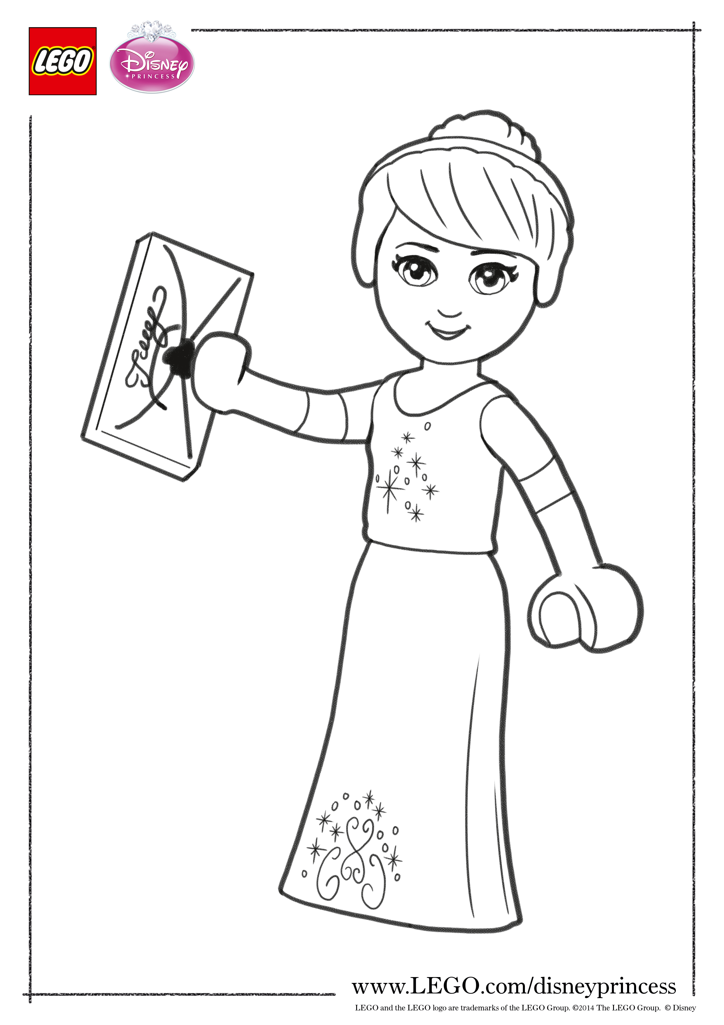 Lego disney princess coloring pages