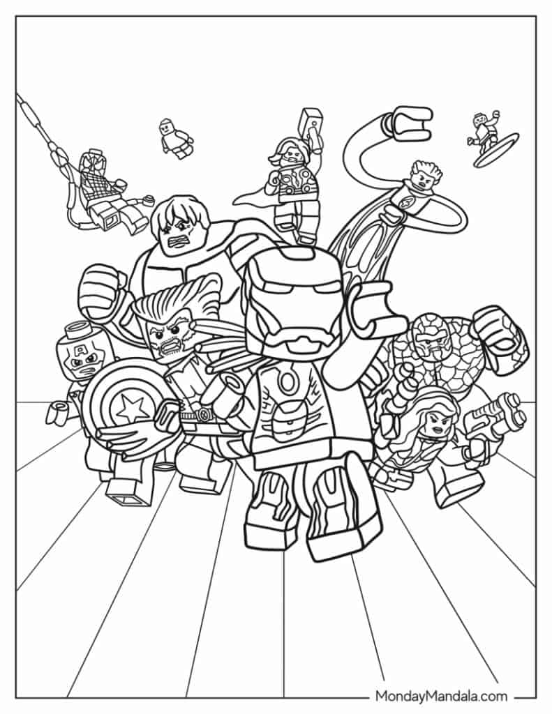 Lego coloring pages free pdf printables