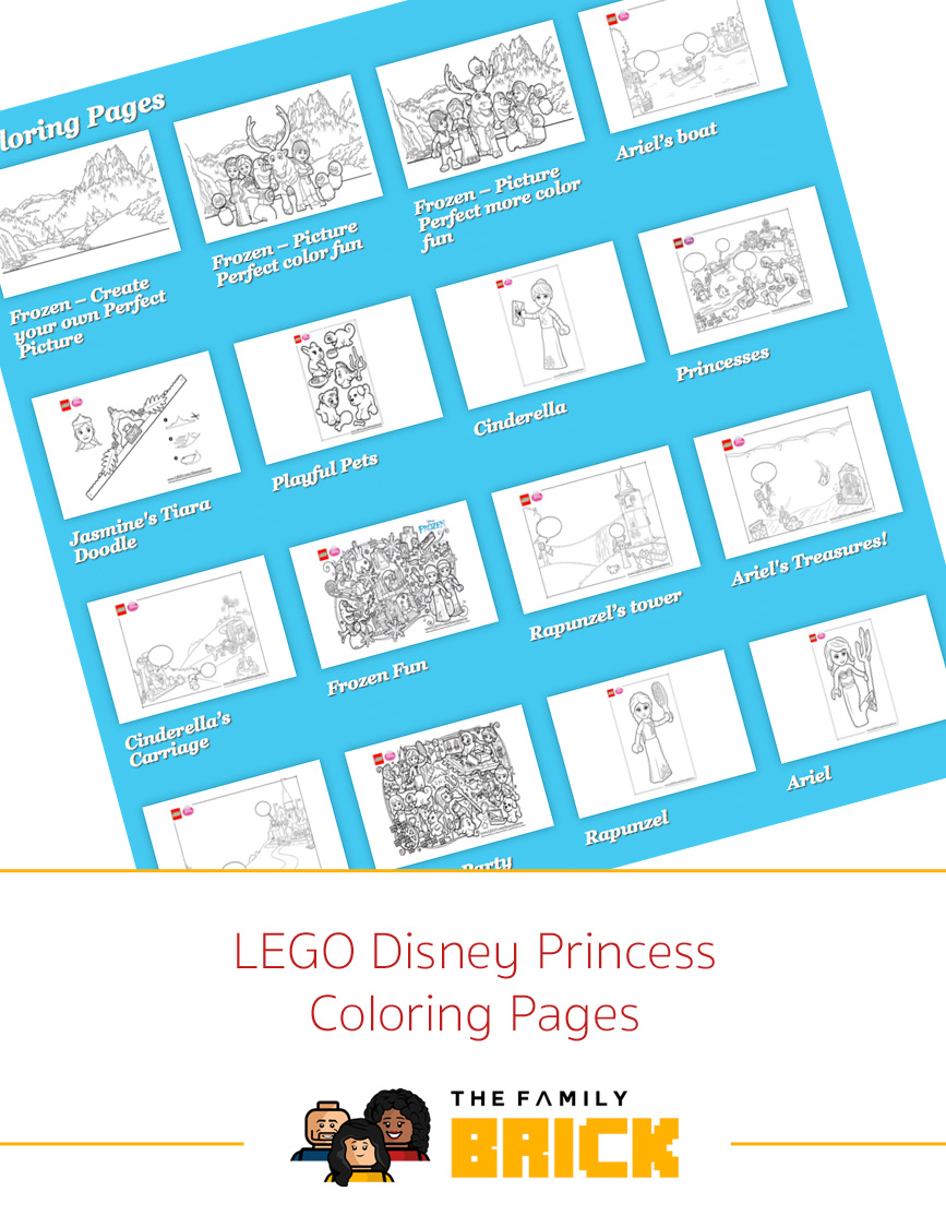 Lego disney princess coloring pages