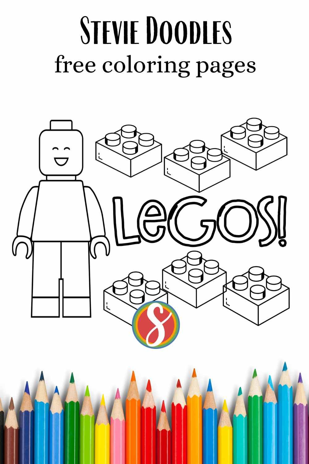 Free lego coloring pages â stevie doodles