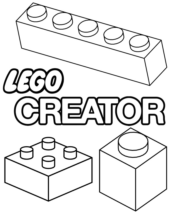 Lego creator coloring page for toddlers