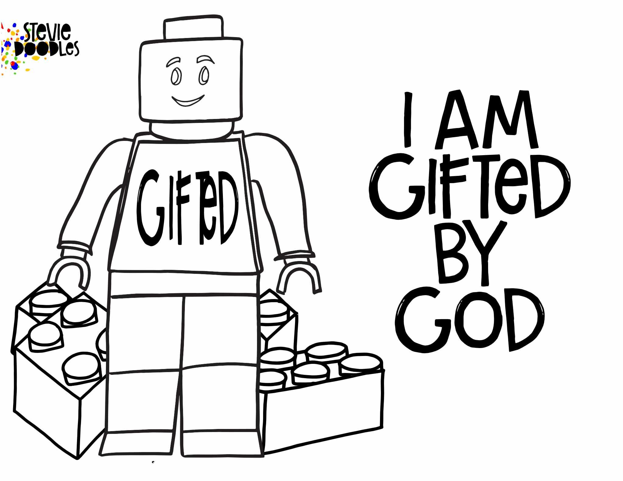 Lego gifted by god coloring pages free â stevie doodles