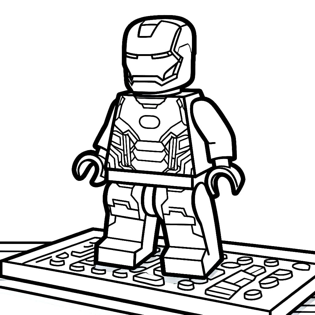 Lego iron man coloring pages