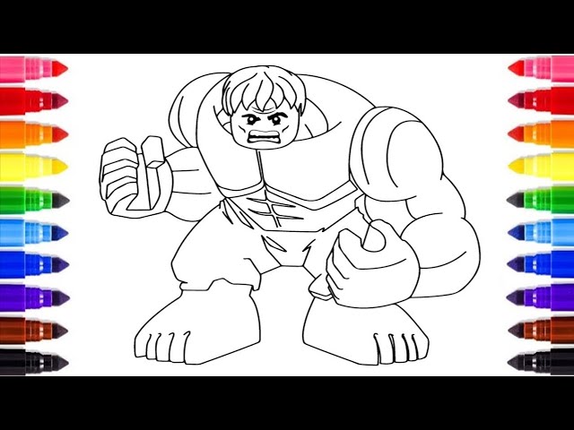 Coloring hulk lego fun and easy coloring pages for kids