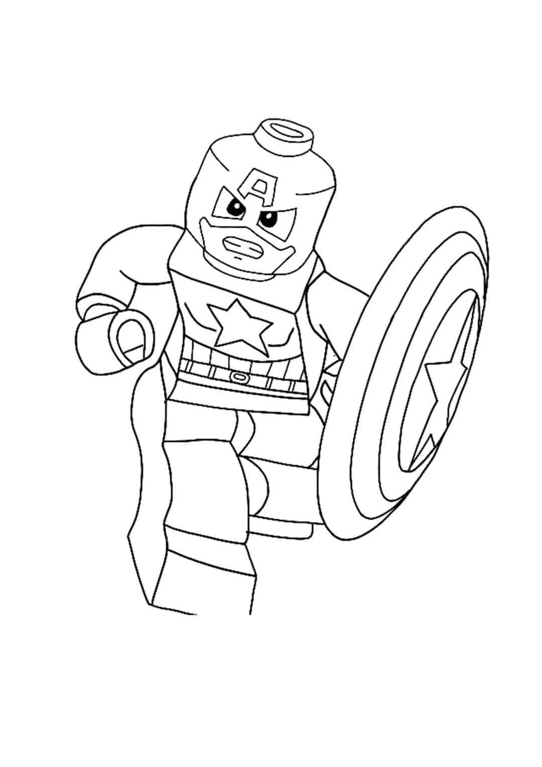 Lego captain america coloring pages