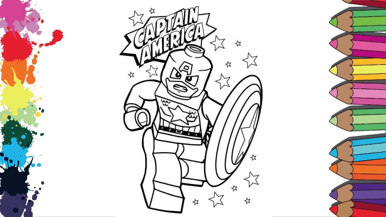 Lego captain america coloring pages ðhow to captain america