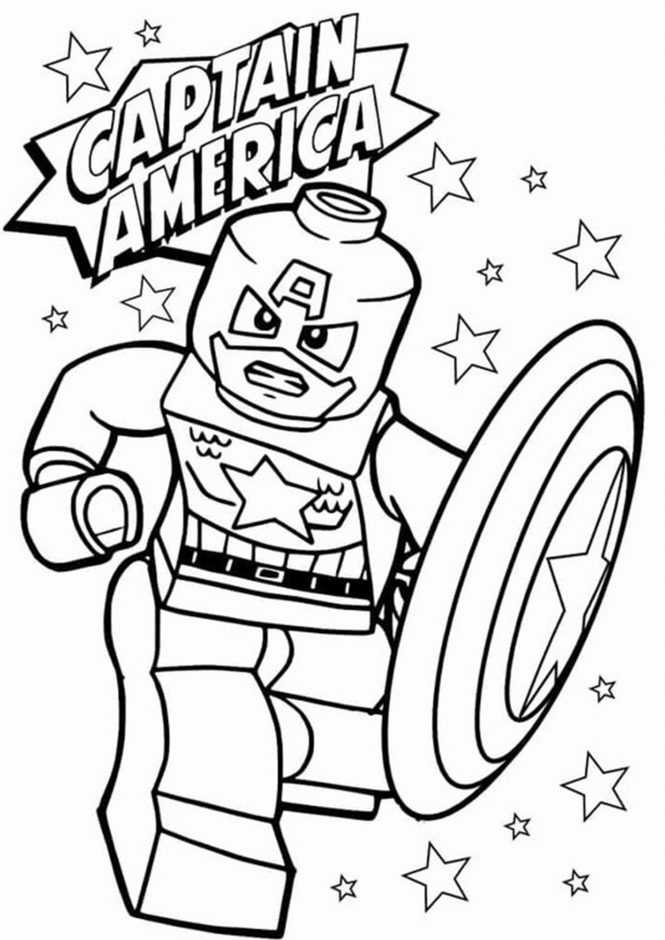 Free easy to print captain america coloring pages